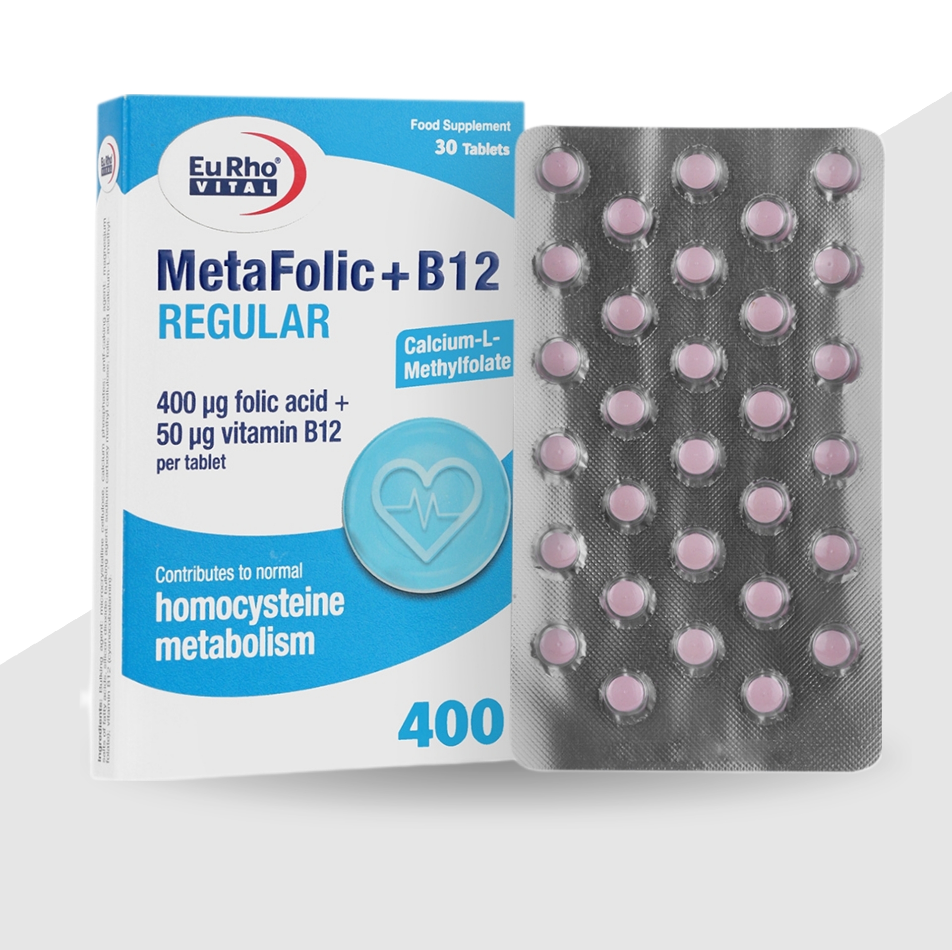 قرص متافولیک+ب 12رگولار یوروویتال-30 عددی