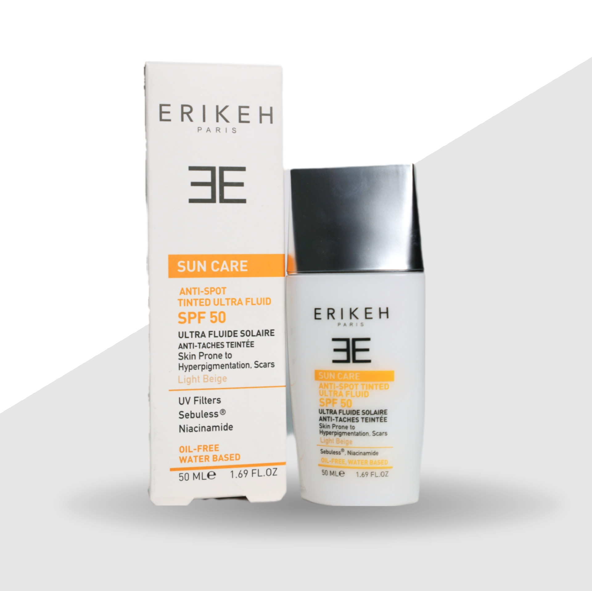کرم ضد آفتاب و ضد لک SPF50 بژ روشن اریکه-50 میلی لیتر