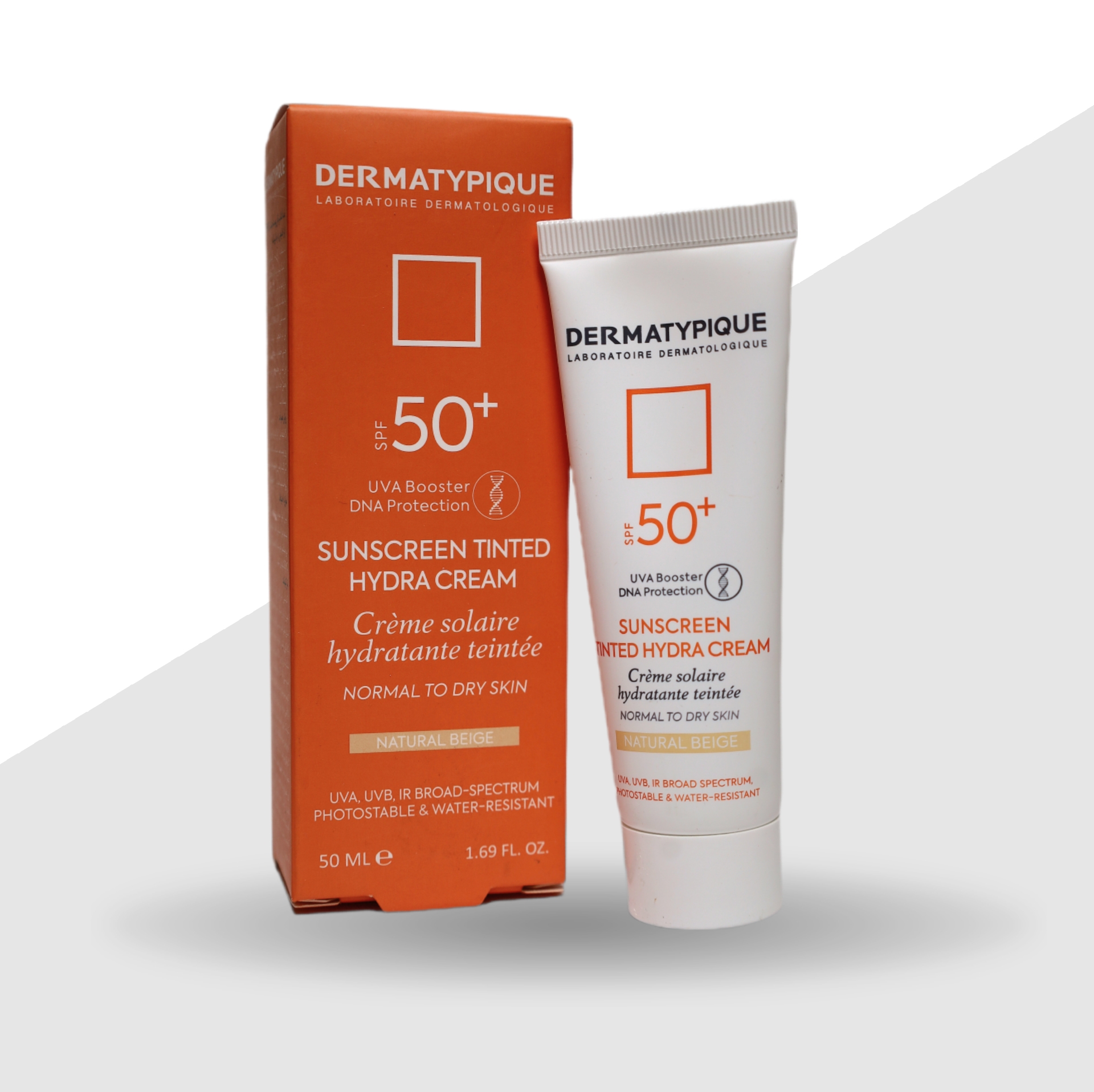 ضد آفتاب رنگی پوست خشک درماتیپیک SPF50 بژ طبیعی-50 میلی لیتر