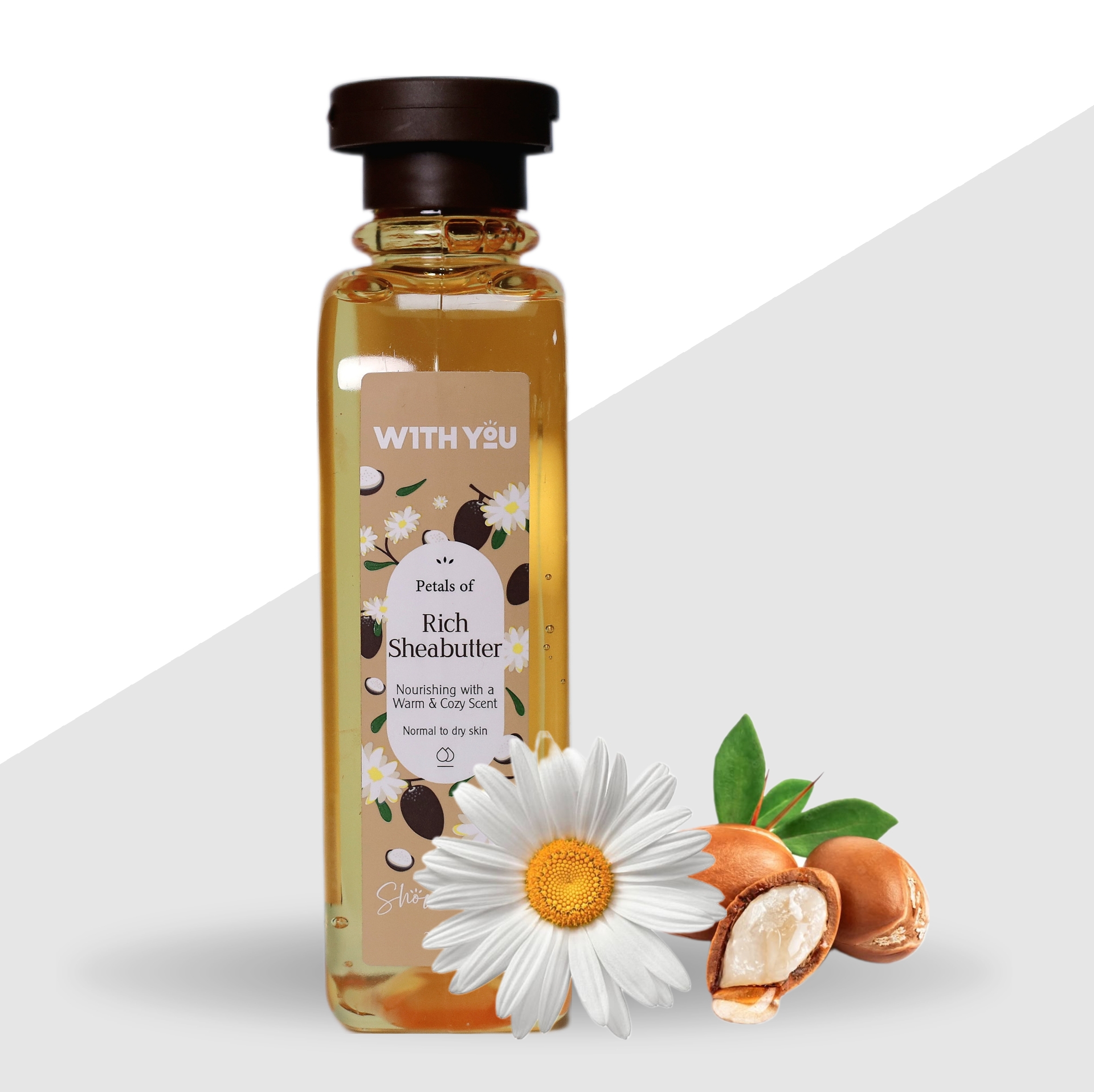 شامپو بدن ریچ شی باتر ویت یو حاوی رایحه روغن شی باتر-250 میلی لیتر
