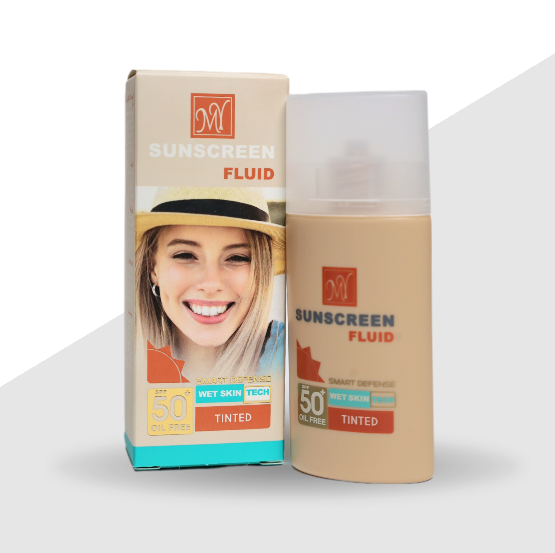 ضد آفتاب رنگی فلوئیدی SPF50 اسمارت دیفنس مای-50 میلی لیتر