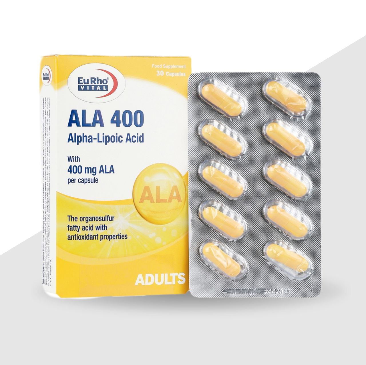 آ ال آ 400 میلی گرم آلفا لیپوئیک اسید یوروویتال-۳۰ عددی